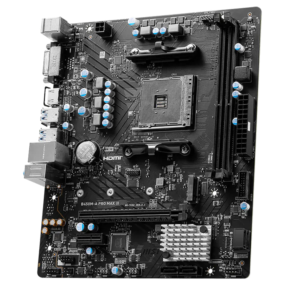 مازر بورد ام اس اى B450M-A PRO MAX II DDR4 سوكيت معالج AM4