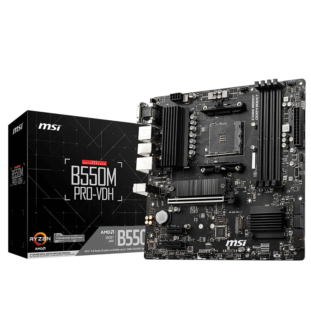 MSI B550M PRO-VDH DDR4 Motherboard AM4