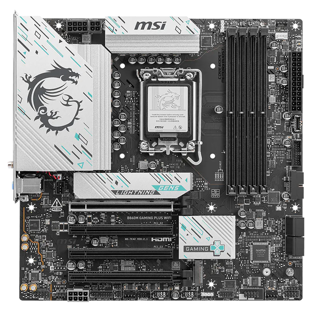 مازر بورد ام اس اى B860M GAMING PLUS WIFI DDR5 سوكيت معالج LGA 1851