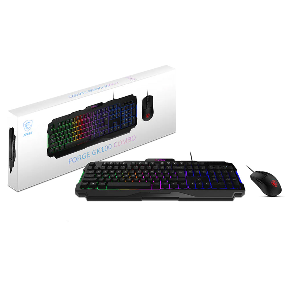 كيبورد + ماوس ام اس اى سلكي RGB جيمنج كومبو إنجليزي Forge GK100
