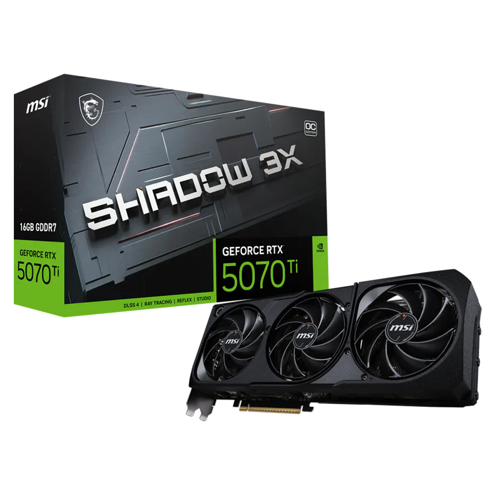 MSI GeForce RTX 5070 Ti SHADOW 3X OC 16GB GDDR7 Graphics Card