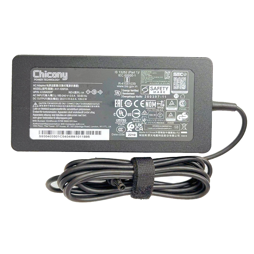 MSI Laptop Charger 120W 20V-6.32A (4.5mm x 3.0mm) Original