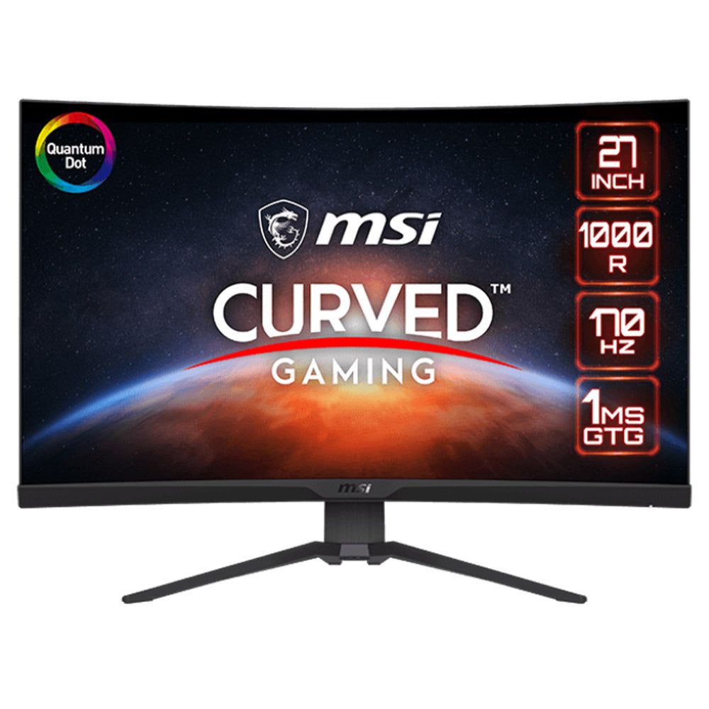 MSI MAG 275CQRF-QD 27 Inch VA LED WQHD Curved Frameless Gaming Monitor 170Hz