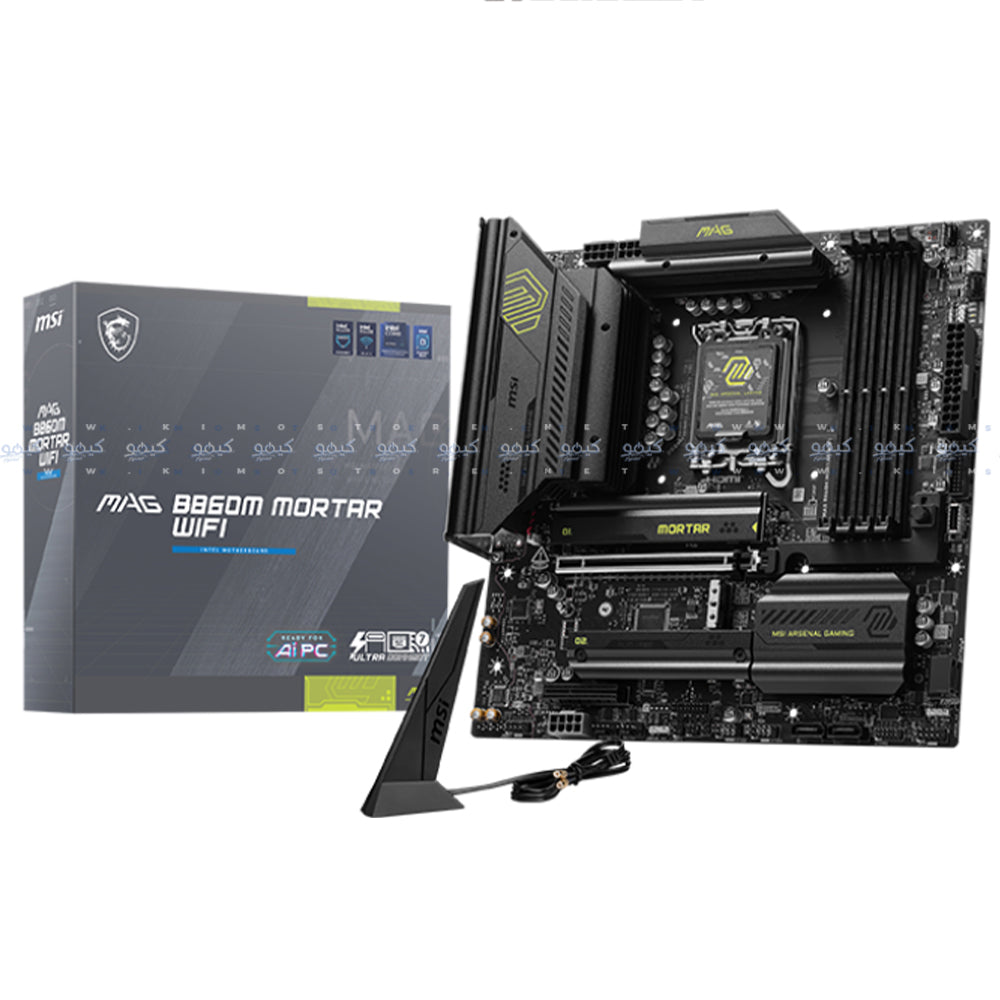 مازر بورد ام اس اى MAG B860M MORTAR WIFI DDR5 سوكيت معالج LGA 1851