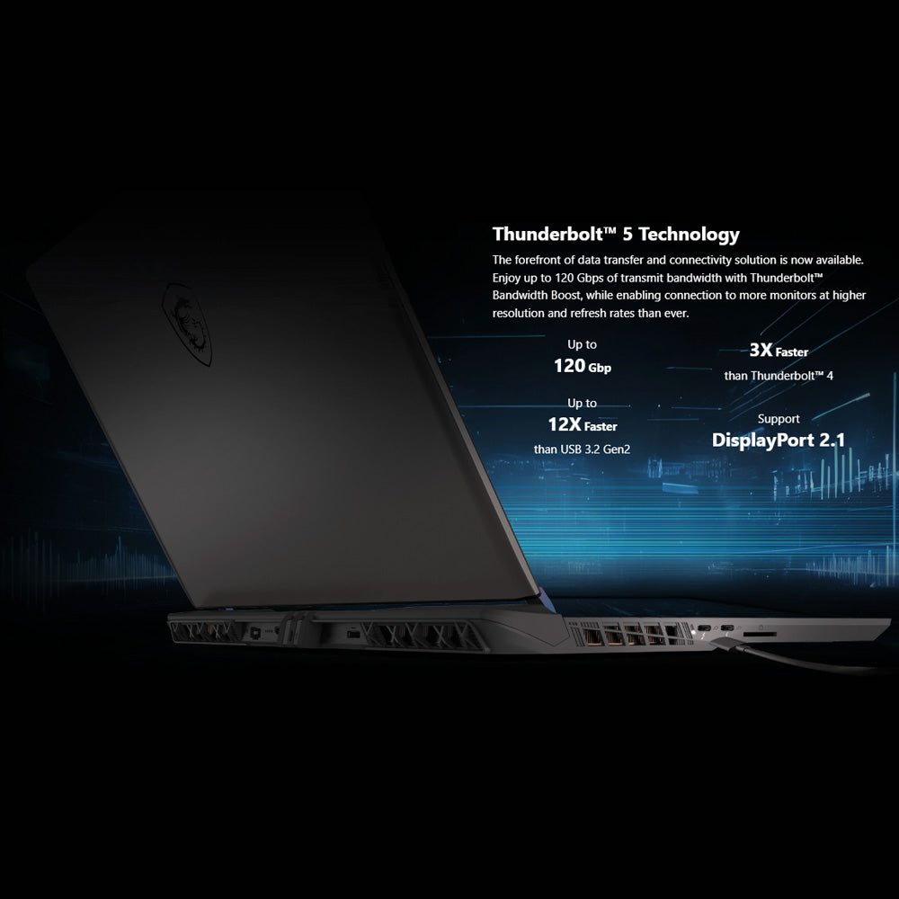 MSI Vector 16 HX AI A2XWHG-489EG Laptop (Intel Core Ultra 7 255HX - 16GB Ram - M.2 NVMe 1TB - Nvidia RTX 5070 Ti 12GB - 16 Inch QHD+ IPS 240Hz - Win11) - Cosmos Gray