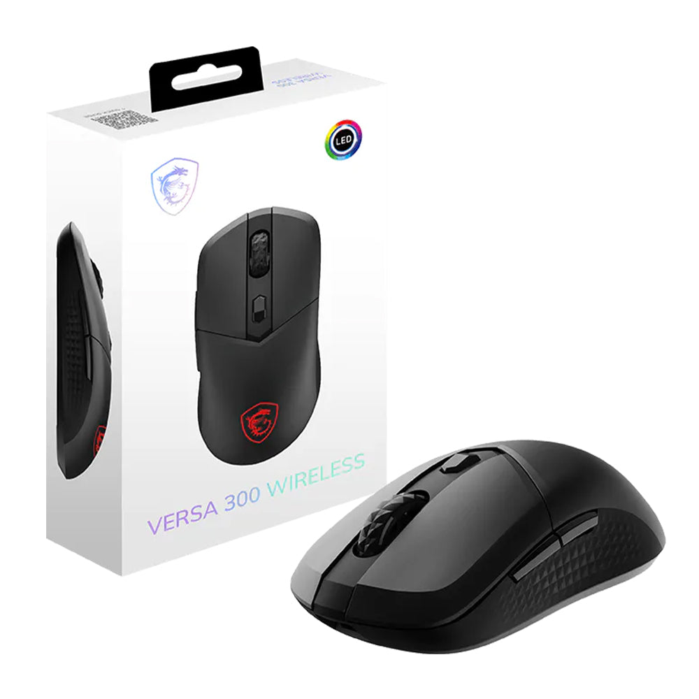 MSI Versa 300 Triple-Mode Rechargeable Bluetooth Wireless & Wired Gaming Mouse 8000DPI