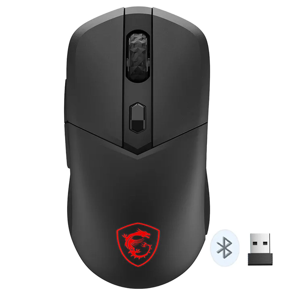 MSI Versa 300 Triple-Mode Rechargeable Bluetooth Wireless & Wired Gaming Mouse 8000DPI