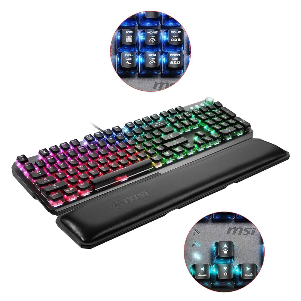 كيبورد ام اس اي سلكي RGB جيمنج سويتش ازرق إنجليزي وعربي Vigor GK71 Sonic