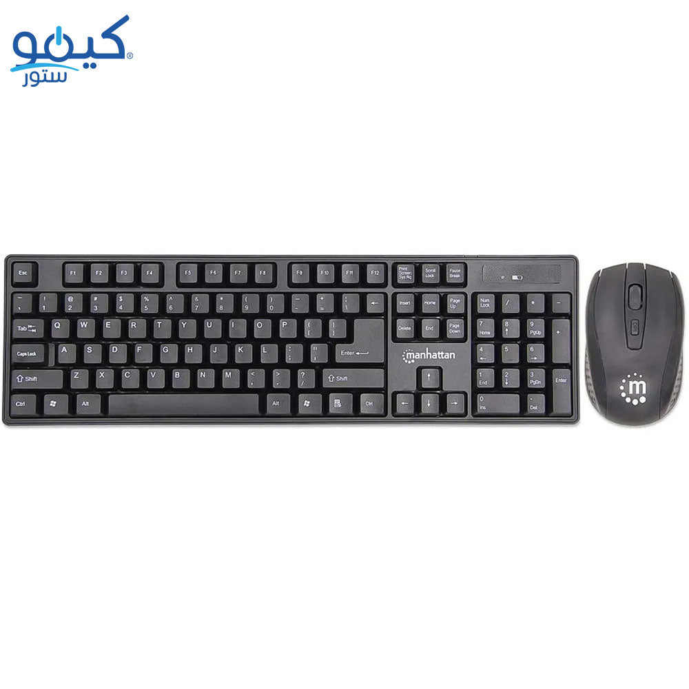 كيبورد + ماوس مانهاتن لاسلكي كومبو إنجليزي وعربي KB717