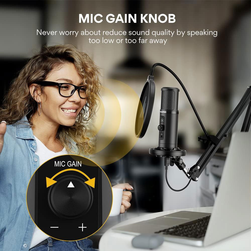 Maono AU-PM422 USB Condenser Wired Microphone Kit