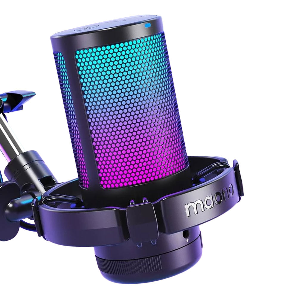 ميكروفون ماونو سلكي RGB جيمنج مع ذراع حامل DGM20S - أسود