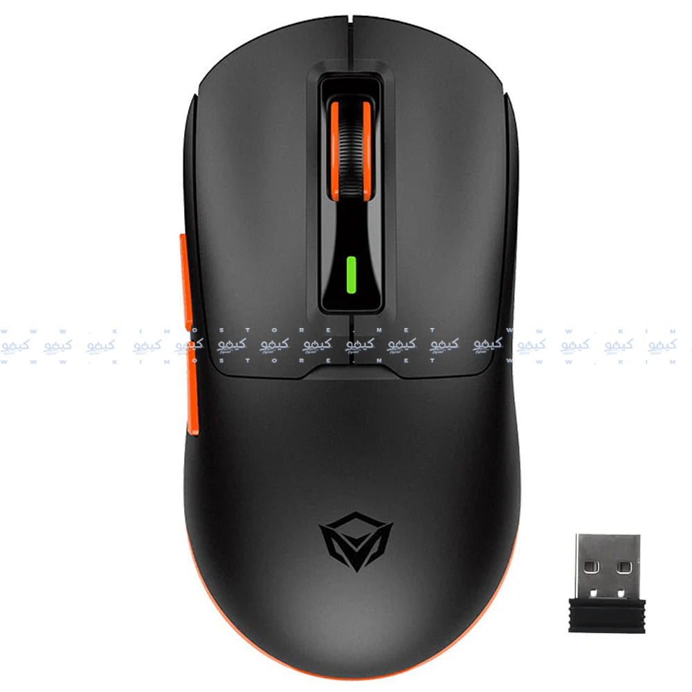 Meetion Air GW24 Triple-Mode Rechargeable Bluetooth Wireless & Wired RGB Gaming Mouse 8000Dpi - Black