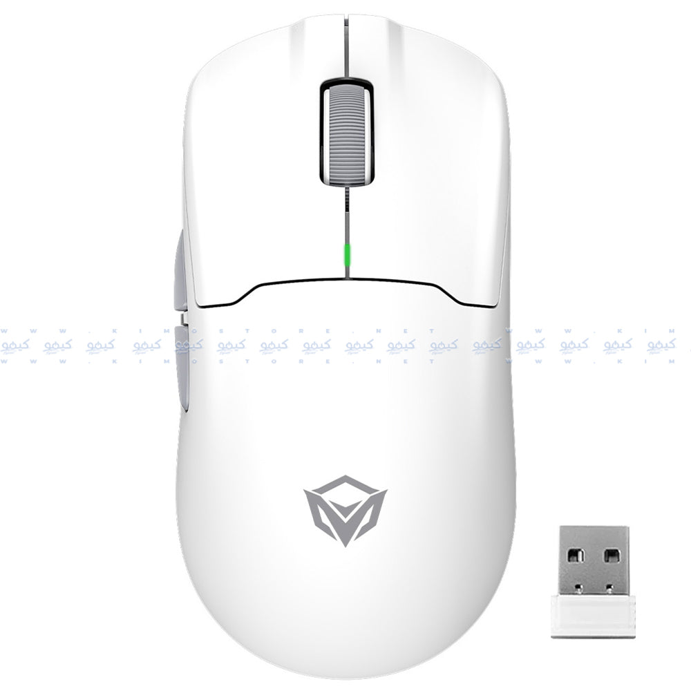 Meetion Air GW39 Triple-Mode Rechargeable Bluetooth Wireless & Wired Mouse 2600DPI With RGB Magnetic Charging Dock - White