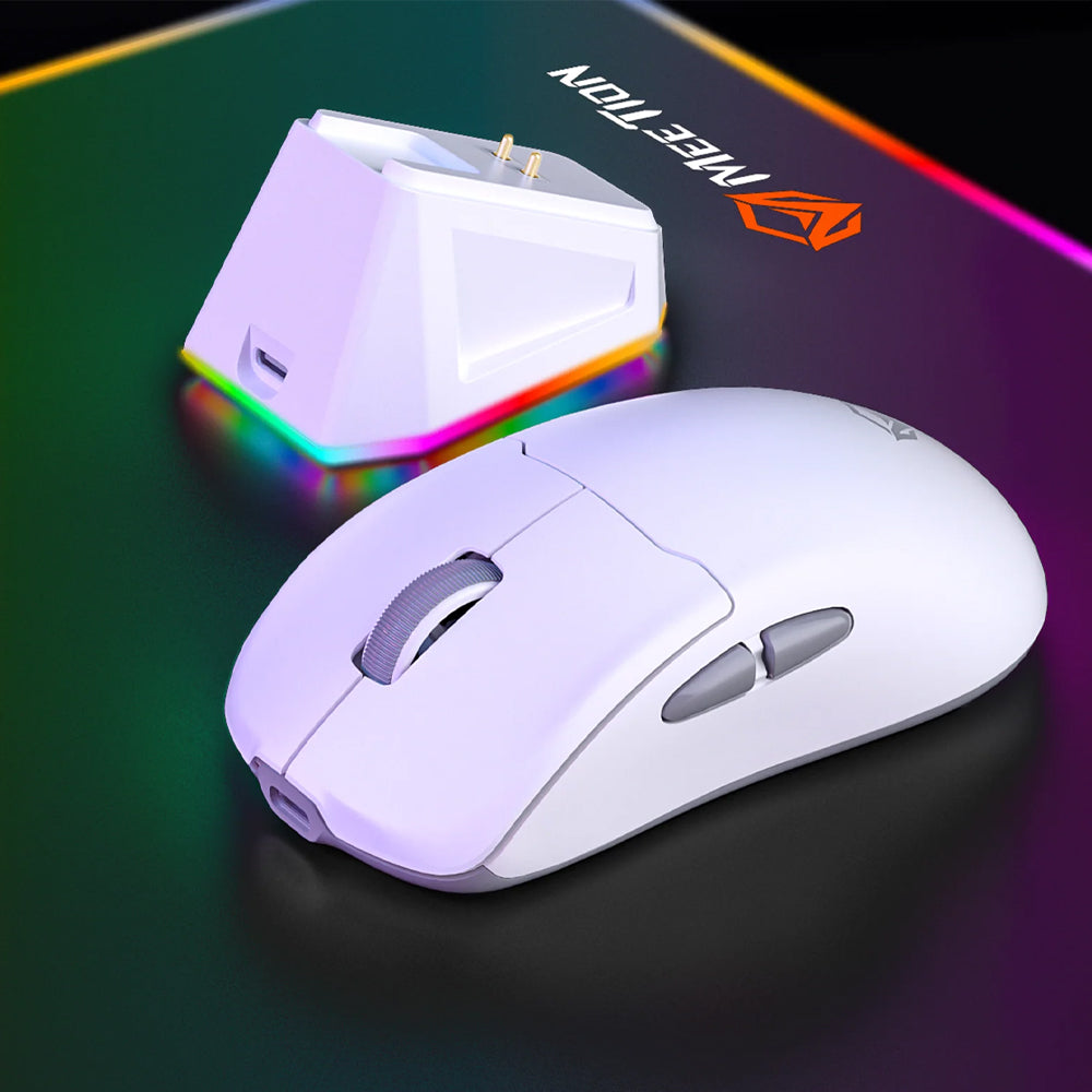 Meetion Air GW39 Triple-Mode Rechargeable Bluetooth Wireless & Wired Mouse 2600DPI With RGB Magnetic Charging Dock