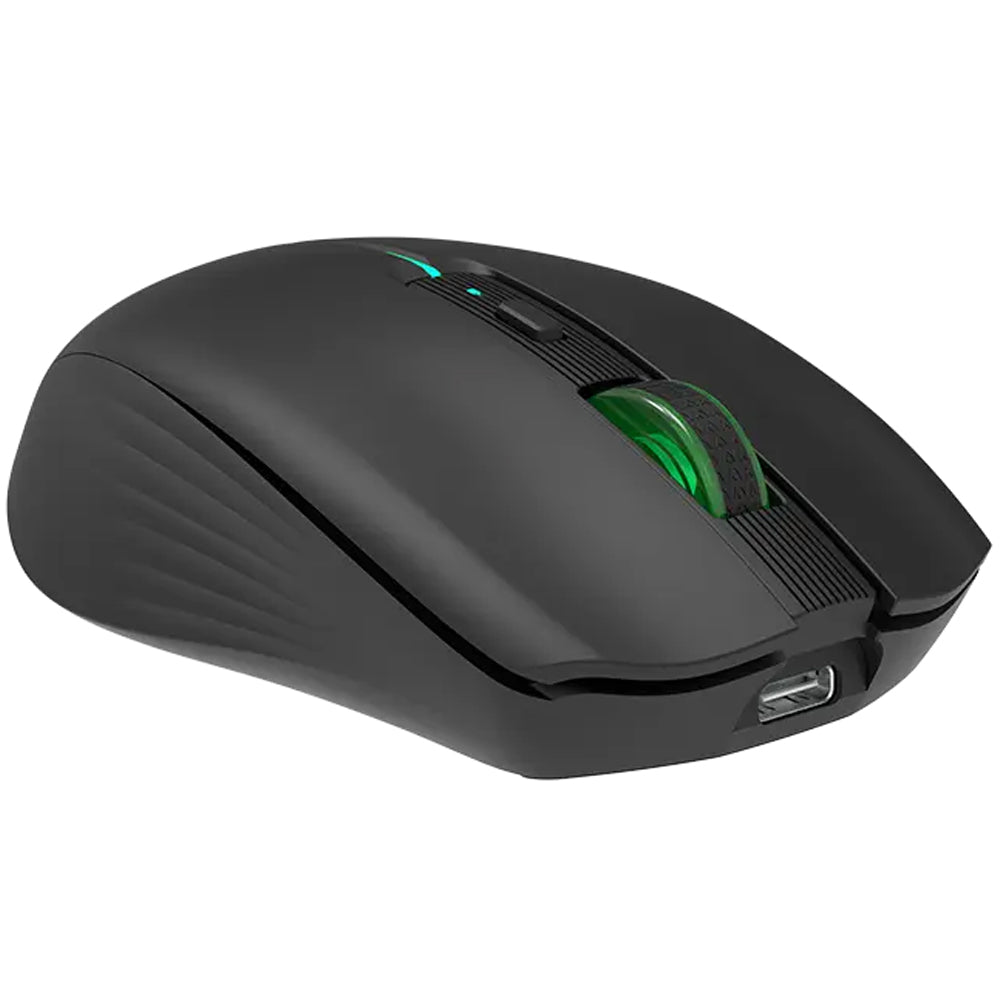 ماوس ميشن لاسلكي بلوتوث ثنائي الوضع قابل للشحن RGB جيمنج 1600 نقطة فى البوصة BTM002 - أسود
