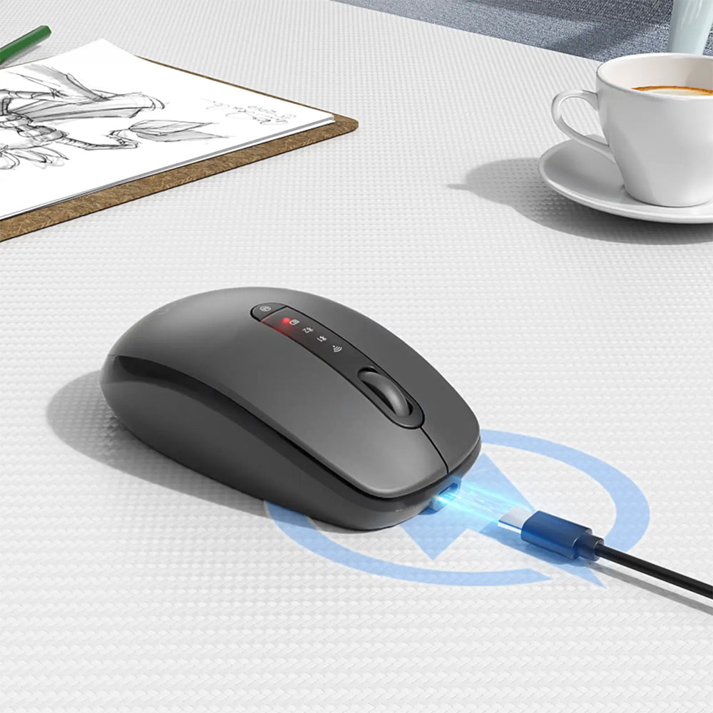 ماوس ميشن لاسلكي بلوتوث ثنائي الوضع قابل للشحن 3200 نقطة في البوصة
