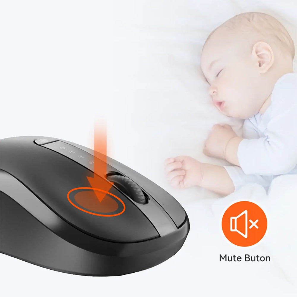 ماوس ميشن لاسلكي بلوتوث ثنائي الوضع