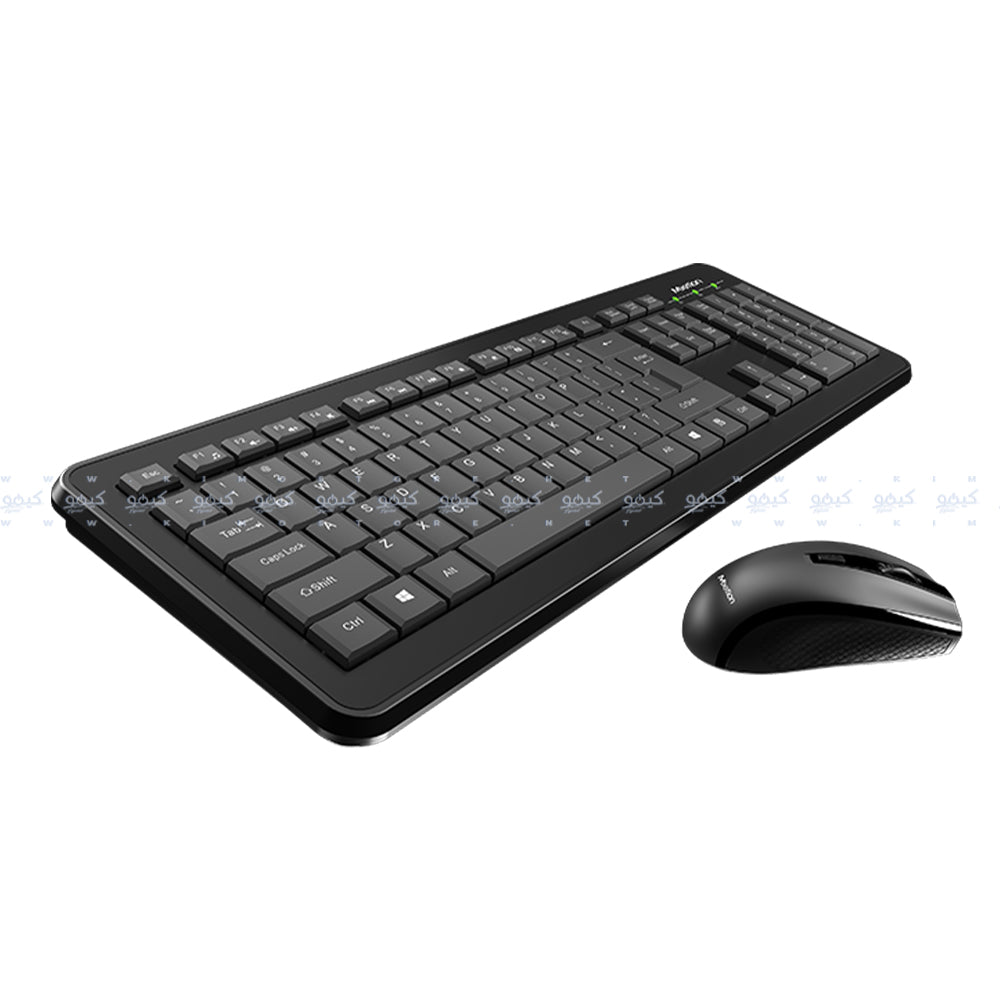 Meetion C4120 Little Wireless Keyboard + Mouse Combo English & Arabic - Black