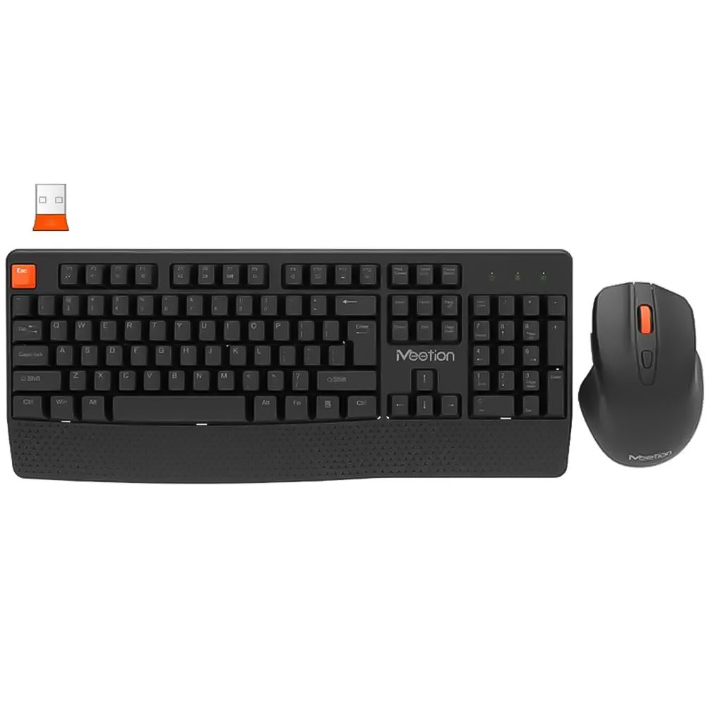 Meetion C4130 Wireless Keyboard + Mouse Combo English & Arabic - Black