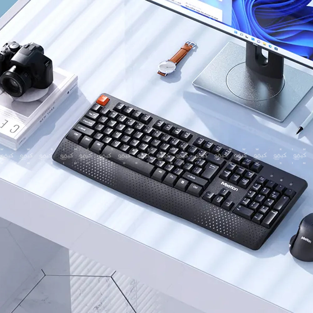 Meetion C4130 Wireless Keyboard + Mouse Combo English & Arabic - Black