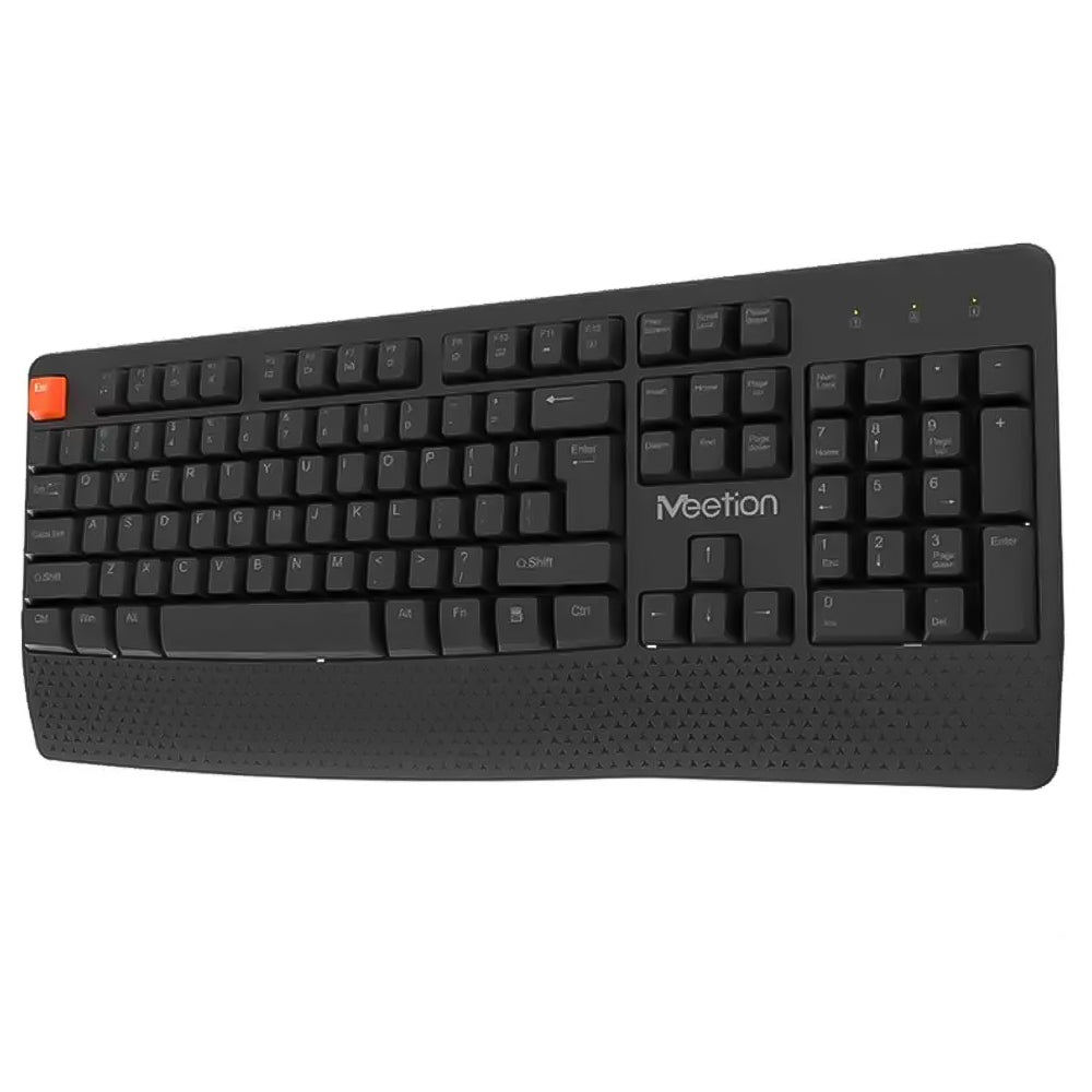 Meetion C4130 Wireless Keyboard + Mouse Combo English & Arabic - Black