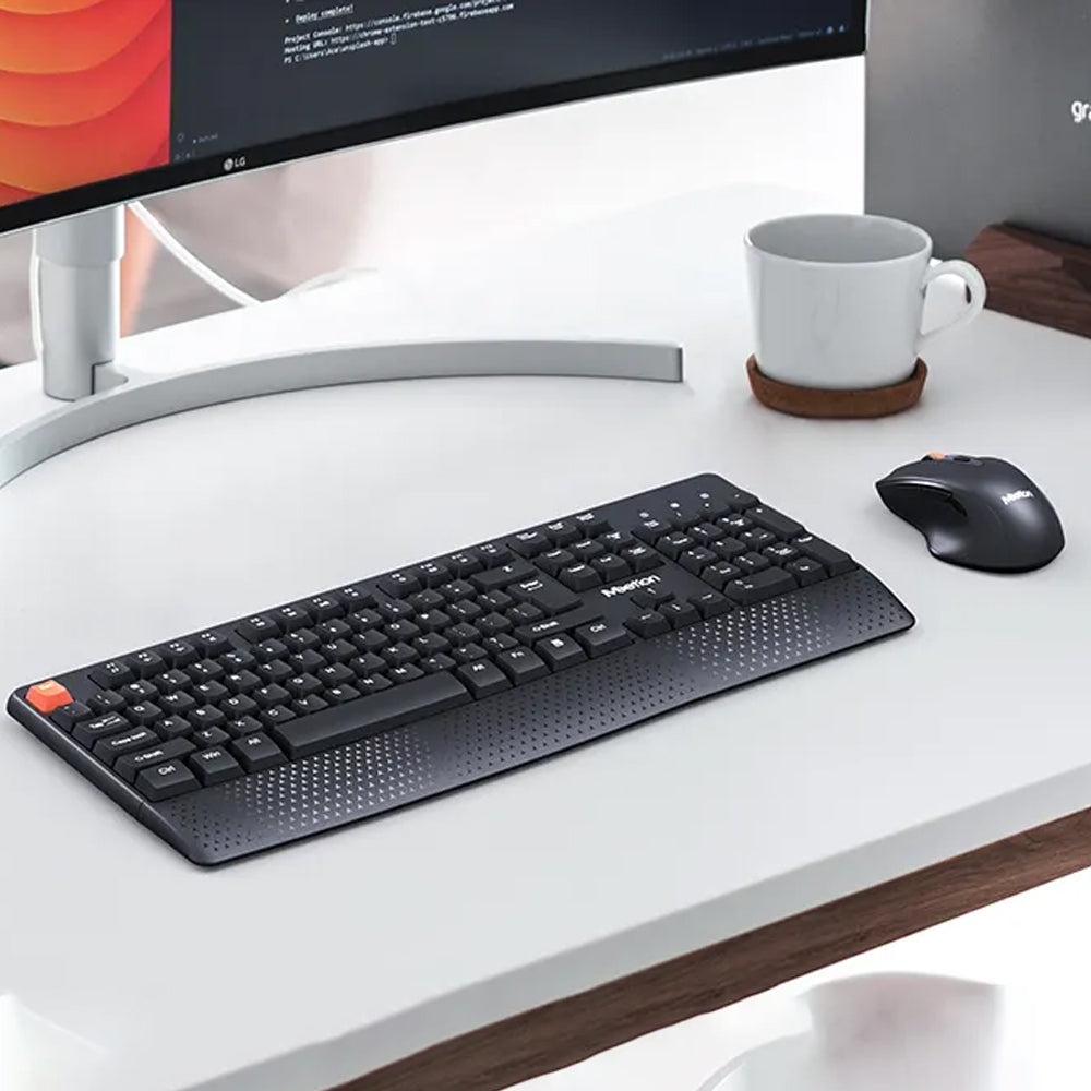 Meetion C4130 Wireless Keyboard + Mouse Combo English & Arabic - Black