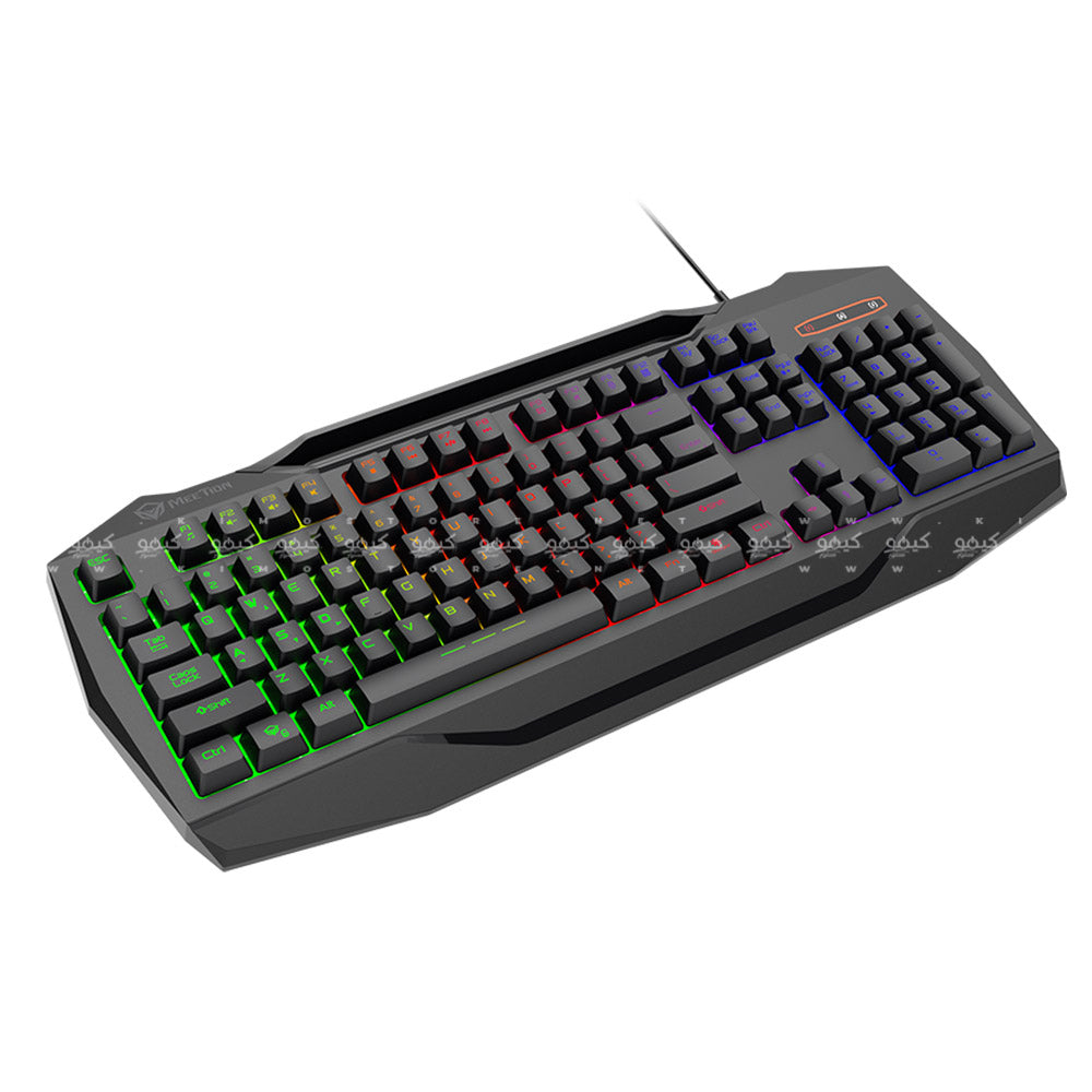 كيبورد + ماوس + ماوس باد + سماعة رأس ميشن سلكي رينبو جيمنج كومبو 4 في 1 إنجليزي وعربي C490