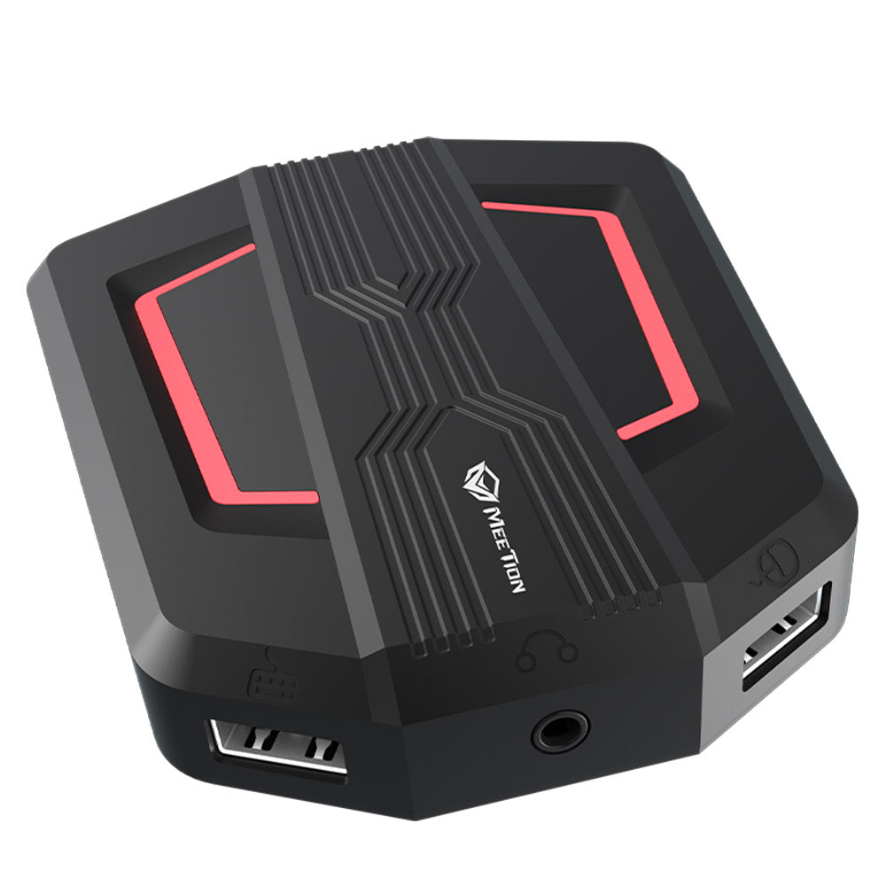 Meetion CO015 Wired Rainbow Gaming Keypad + Mouse + Mouse Pad + Adapter