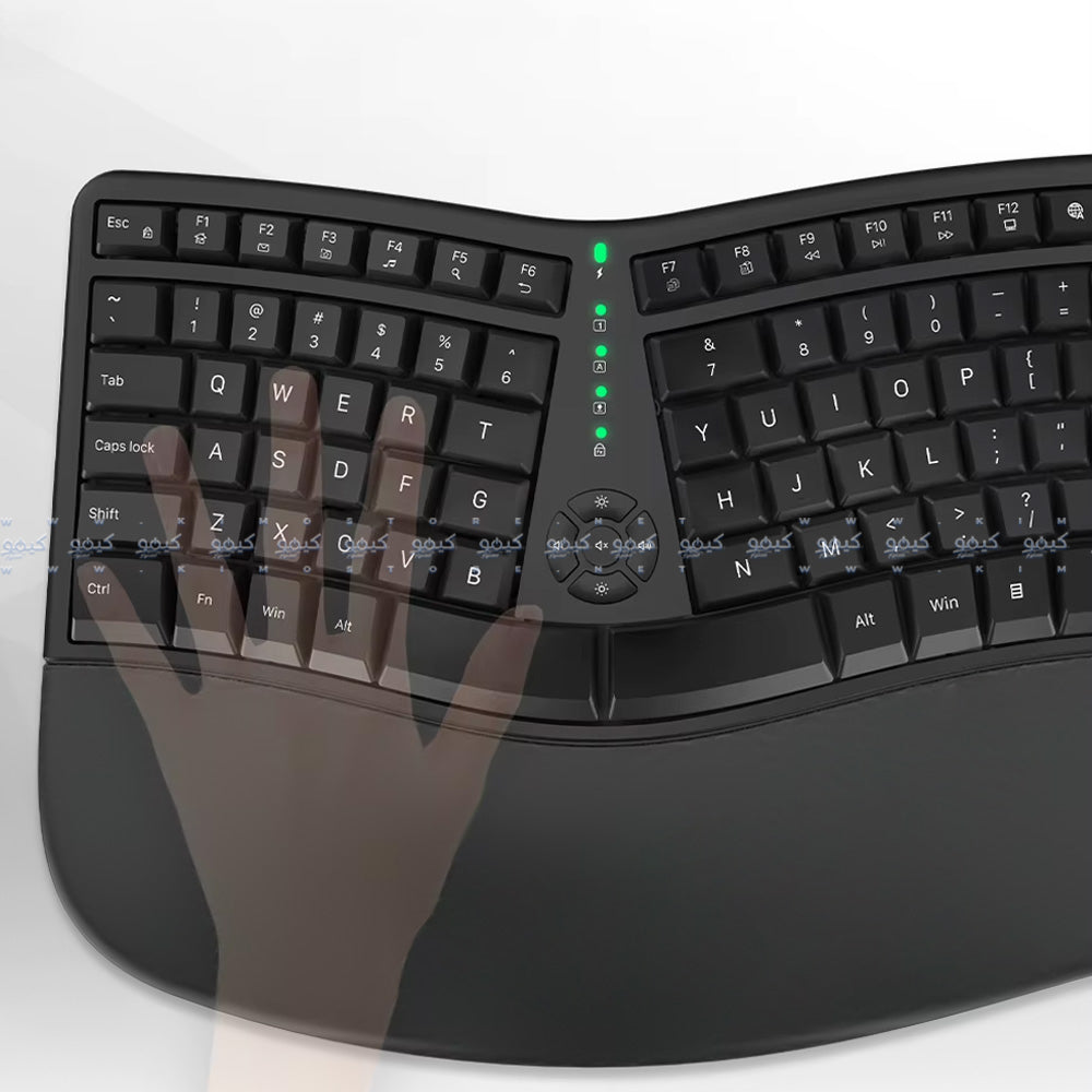 كيبورد + ماوس ميشن لاسلكي قابل للشحن كومبو إنجليزي وعربي Director C Ergonomic