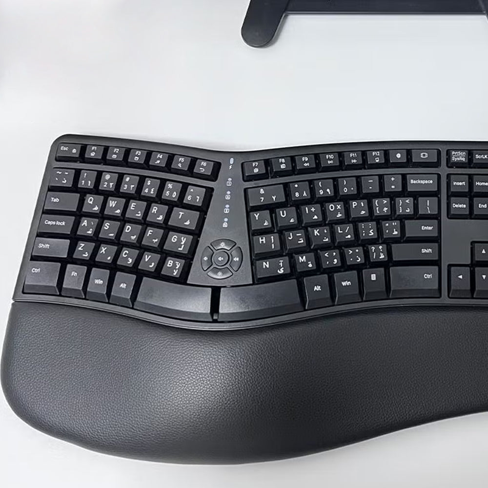 Meetion DirectorW Rechargeable Wireless Keyboard English & Arabic - Black