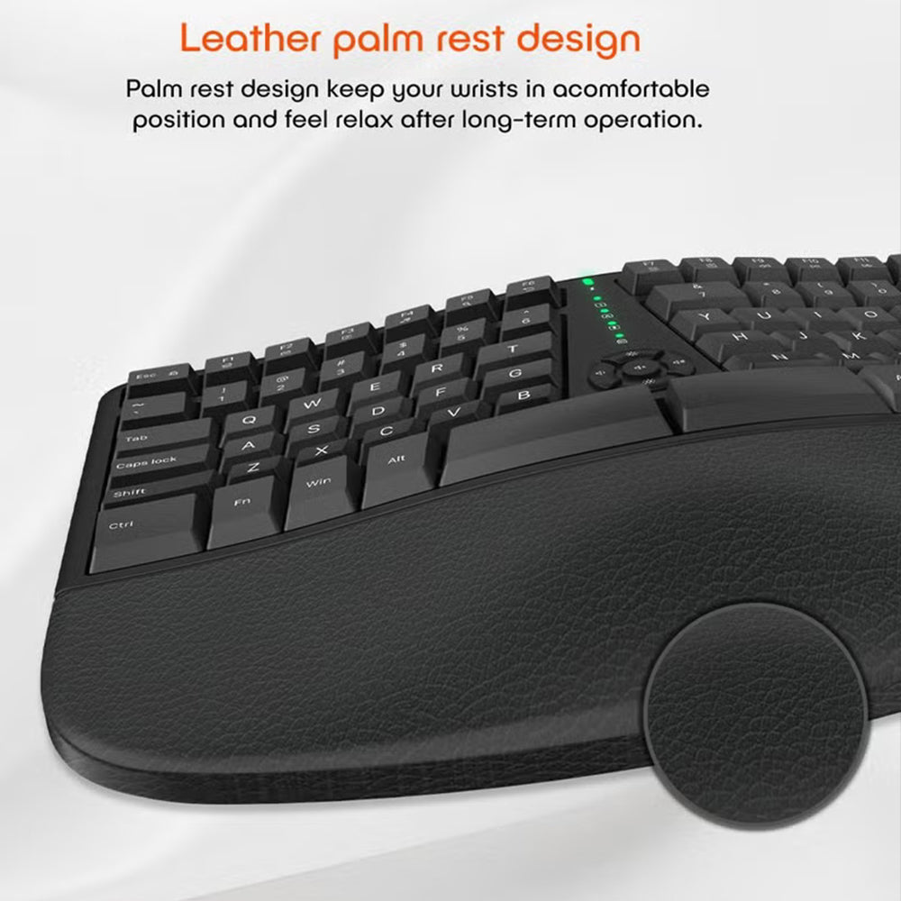Meetion DirectorW Rechargeable Wireless Keyboard English & Arabic - Black