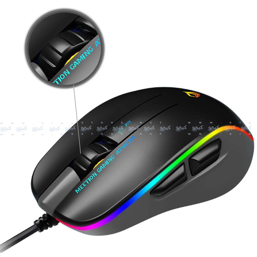 ماوس ميشن سلكي RGB جيمنج 12000 نقطة في البوصة GM23 (2023)