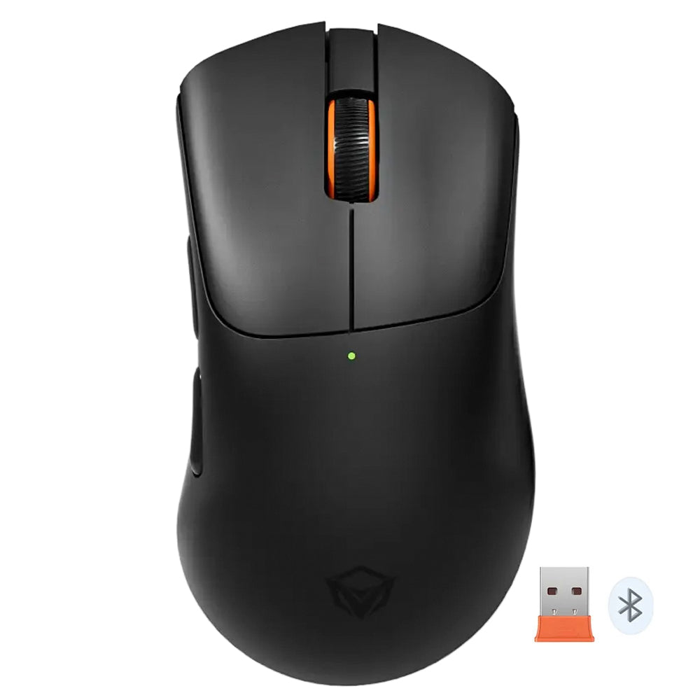 Meetion GW13 Triple Mode Rechargeable Bluetooth Wireless & Wired Mouse 12800Dpi - Black