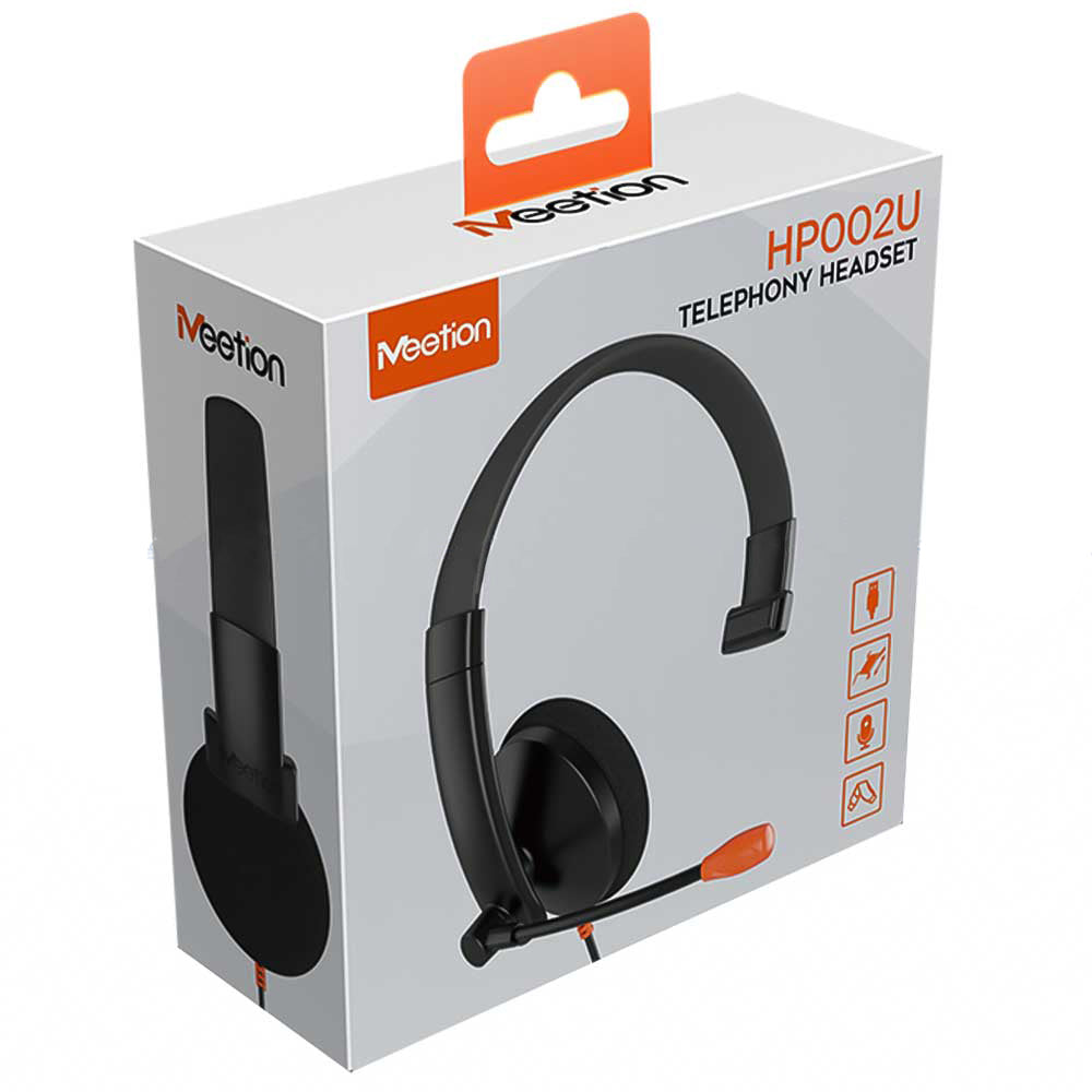 Meetion HP002U Mono Headset With Noise-Cancelling Mic