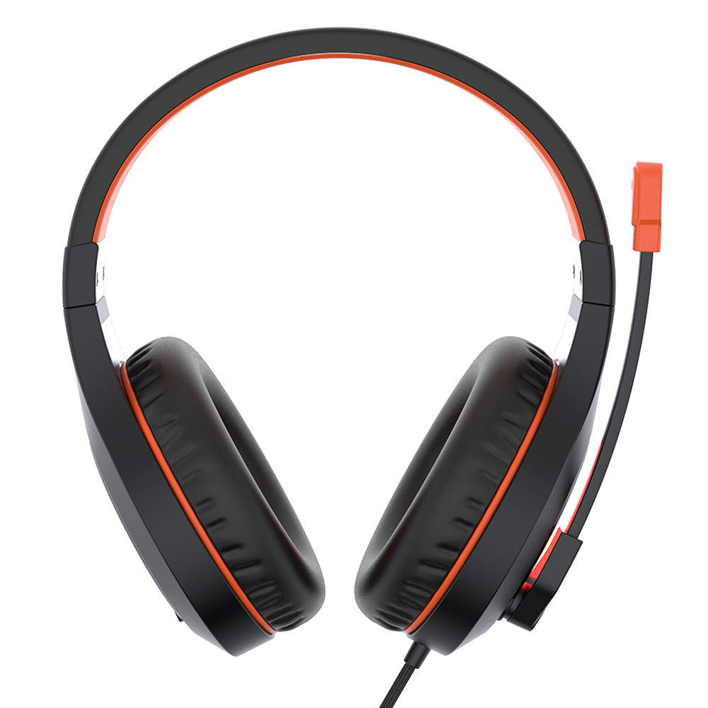 Meetion HP021 Stereo Gaming Headset Surround Sound With Noise-Cancelling Mic - Black x Orange