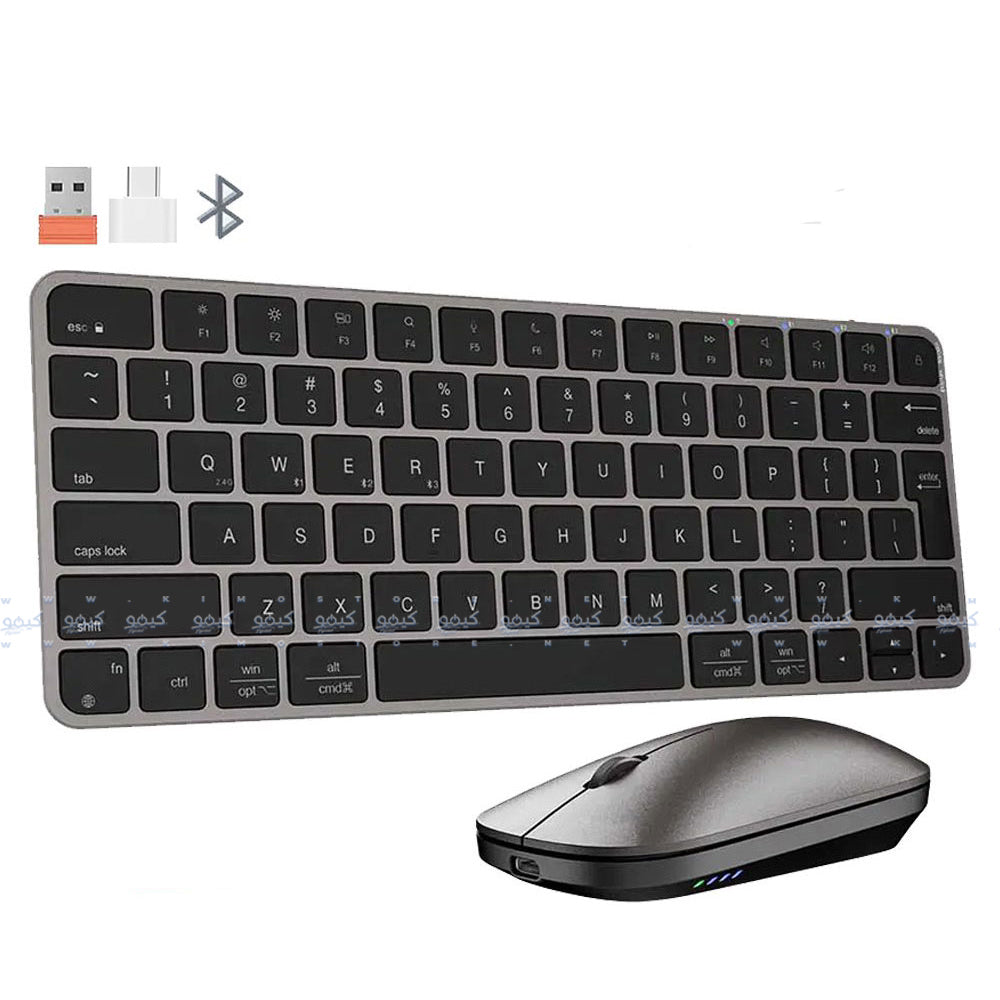 كيبورد + ماوس ميشن بلوتوث سلكي & لاسلكي كومبو إنجليزي وعربي Ikey C210
