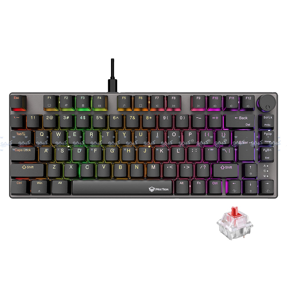 Meetion MK006 Pro Red Switch Wired RGB Gaming Keyboard English & Arabic