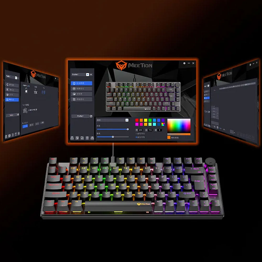 Meetion MK006 Pro Red Switch Wired RGB Gaming Keyboard English & Arabic