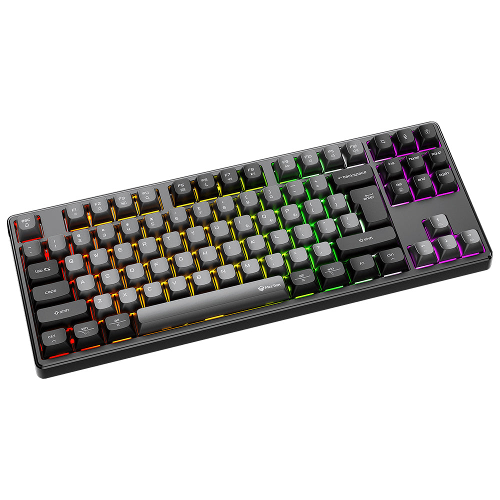 Meetion MK14 TKL Triple-Mode Rechargeable Bluetooth Wireless & Wired RGB Gaming Keyboard English & Arabic