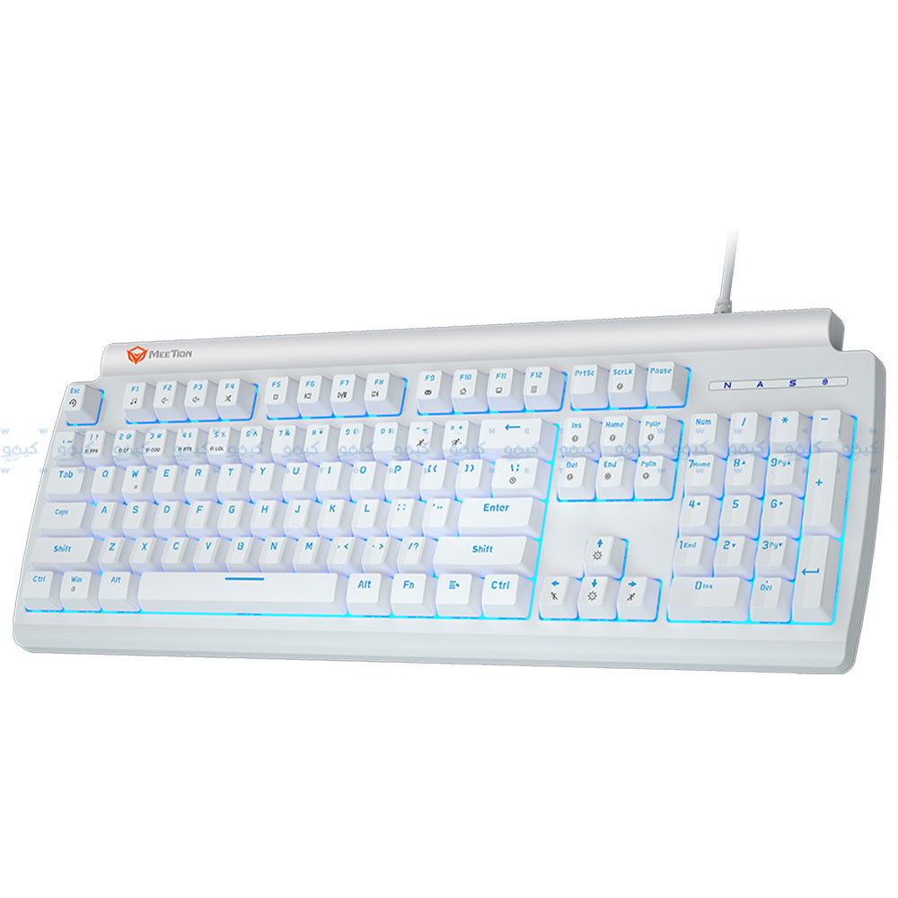 كيبورد ميشن سلكى رينبو جيمنج سويتش أحمر إنجليزى وعربي