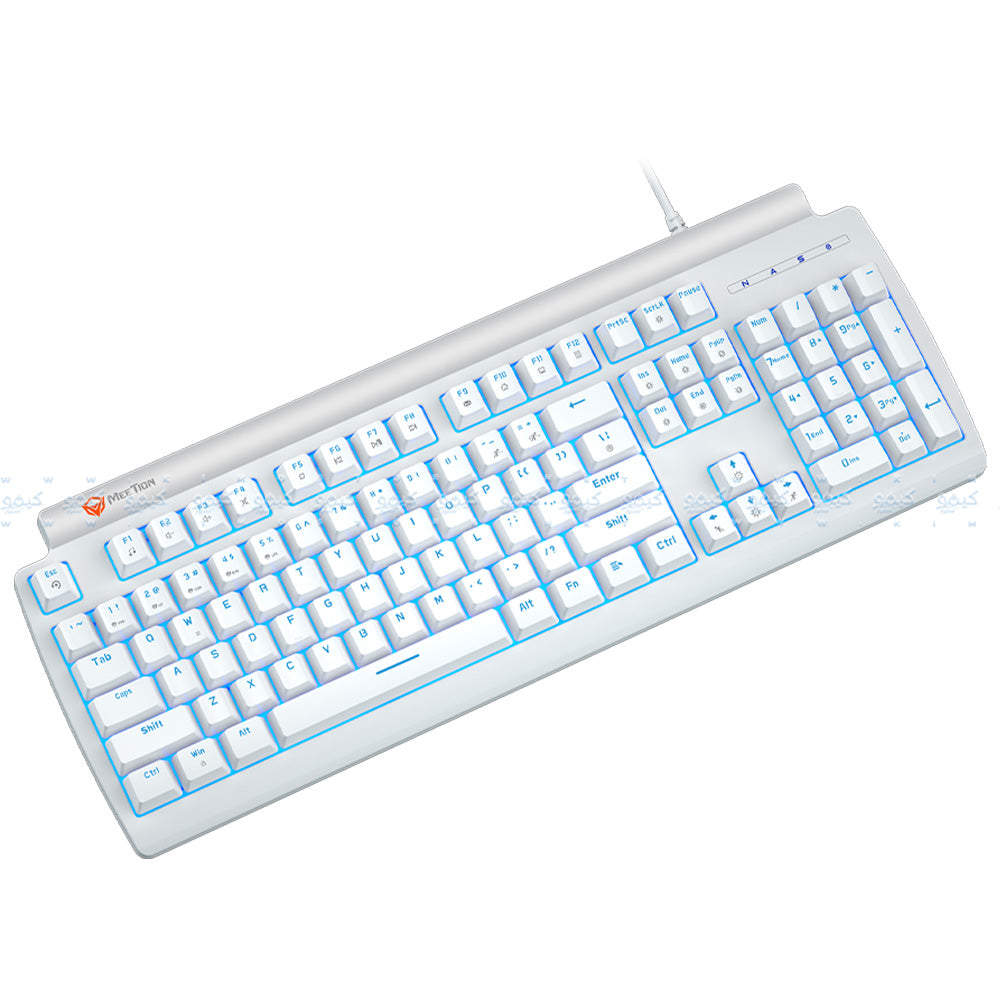 كيبورد ميشن سلكى رينبو جيمنج سويتش أحمر إنجليزى وعربي MK600RD