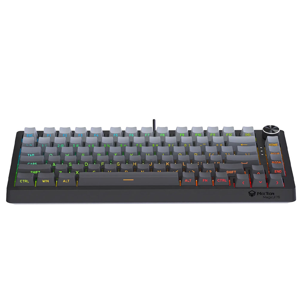 Meetion Magic A75 Magnetic Switch Wired RGB Gaming Keyboard English & Arabic - Black