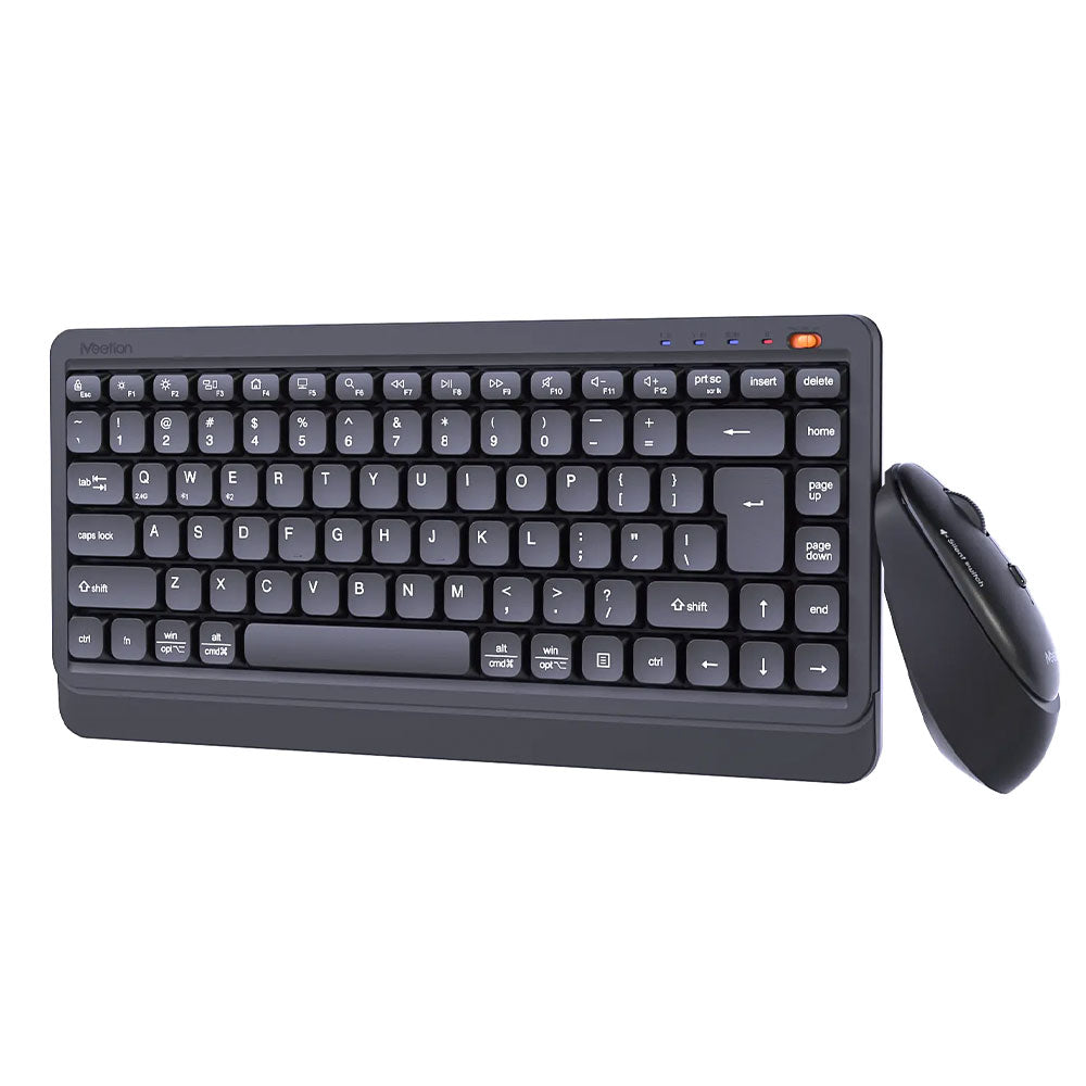 Meetion Mini 5000 Dual Mode Bluetooth Wireless Keyboard + Mouse Combo English & Arabic - Black