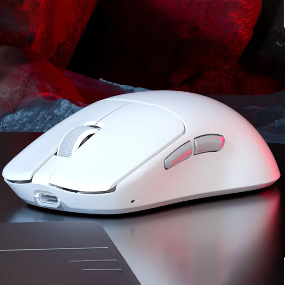 Meetion Air GW40 Pro Triple Mode Rechargeable Bluetooth Wireless & Wired Mouse 2600DPI - White