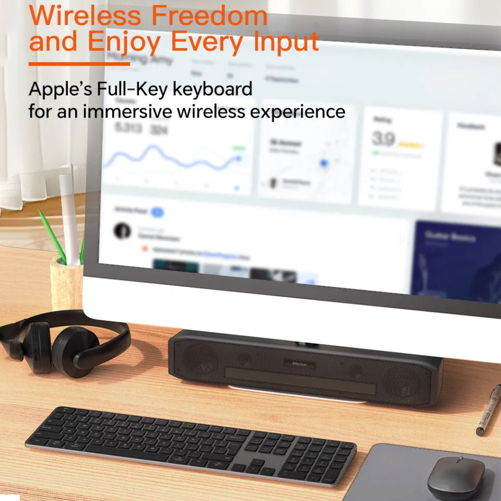كيبورد + ماوس ميشن بلوتوث سلكي & Ikey C230 Quite Slim - اسود رمادي