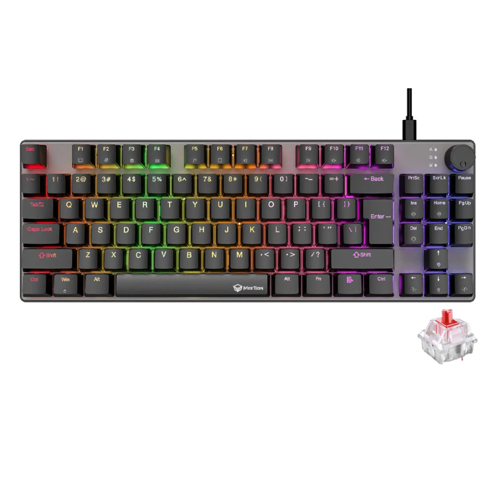Meetion MK008 Pro Red Switch Wired RGB Gaming Keyboard English & Arabic