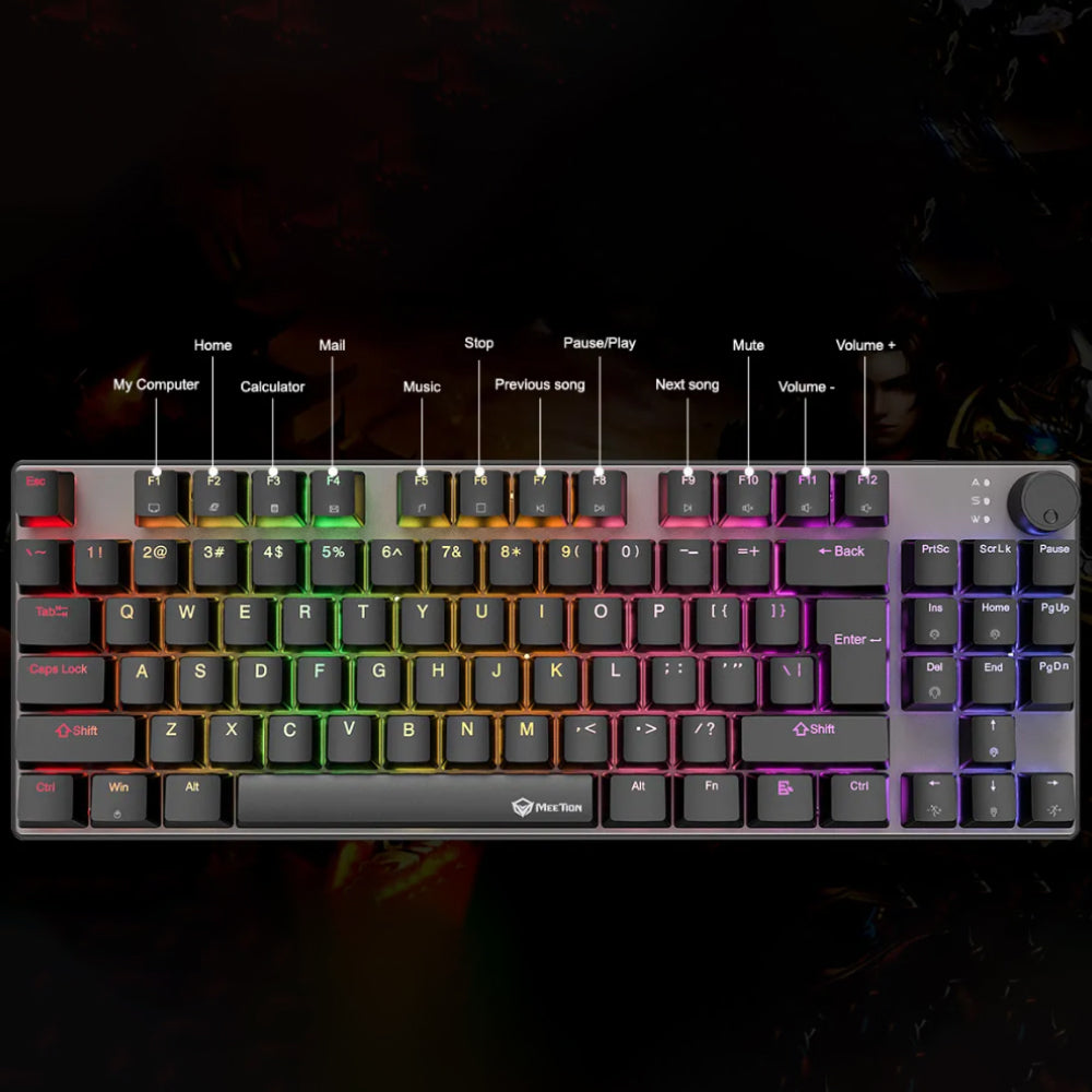 Meetion MK008 Pro Red Switch Wired RGB Gaming Keyboard English & Arabic