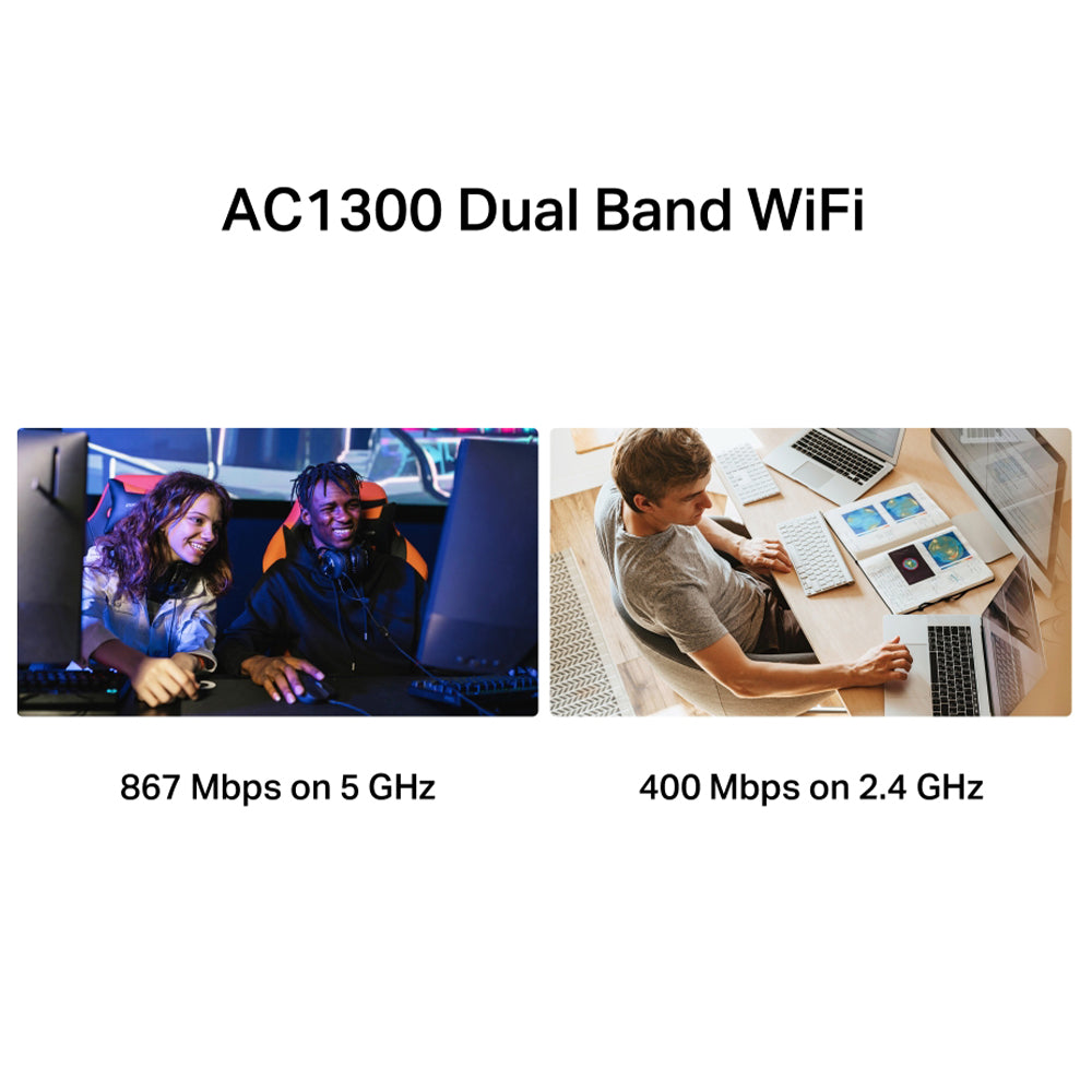 محول يو اس بي لاسلكي ميركوسيس مع انتينا 1300 ميجابت في الثانية MA30H AC1300