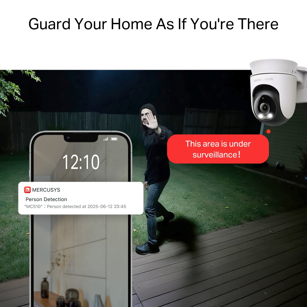 كاميرا مراقبة ميركوسيس خارجية واي فاي إمالة و دوران 2 ميجابكسل 3 ملم MC510 (ميكروفون)