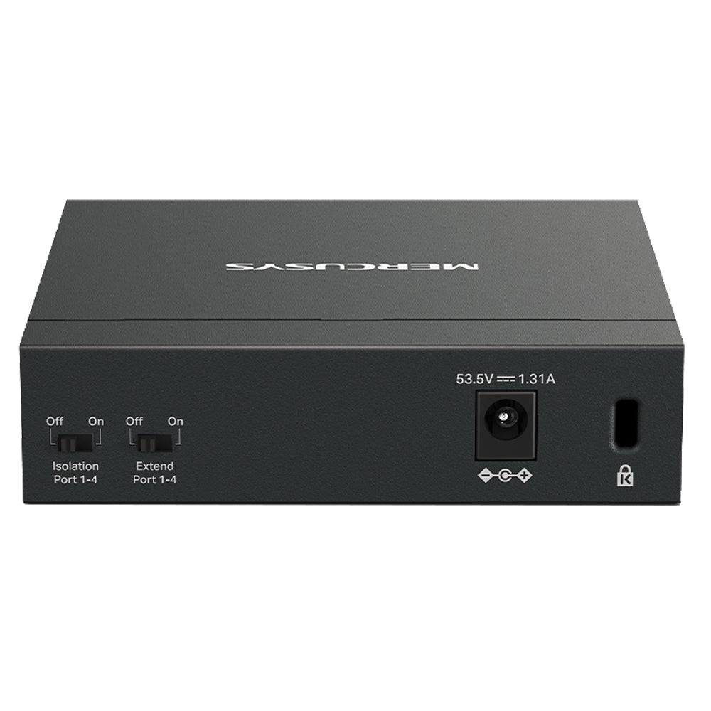 سويتش ميركوسيس 4 منافذ 10/100/1000 ميجابت في الثانية PoE+ + منفذ (RJ45) 10/100/1000 ميجابت في الثانية 65 وات MS105GP Unmanaged Desktop